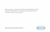 Dell P2417H Monitor Guía del usuario · de Dell. 6 Soportes de montaje de Dell Soundbar Para instalar la barra Dell Soundbar. NOTA: Extraiga la tira de plástico que cubre las ...