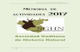 Memoria de actividades 2017 - Sociedad Gaditana de Historia …sociedadgaditanahistorianatural.com/wp-content/uploads/... · 2018-03-09 · 2017), por Rafael García Costales. 11.
