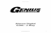 Alarma Digital G300alarmasgenius.com/wp-content/uploads/2015/08/Alarma...Genius Car Alarms 6 TRANSMISOR AJUSTE DE FUNCIONES. a. Presionar el botón SET, por 2 segundos para entrar