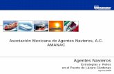 Asociación Mexicana de Agentes Navieros, A.C. AMANAC pdf/Notas/MESA 2... · 2009-09-03 · Función del Agente Naviero Representa a la empresa naviera en un puerto marítimo. Realiza