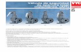 EN - VYC Industrial -Válvulas y Calderas · entrada de la válvula y se caracteriza por su apertura total instantánea. Diseño según “Norma internacional ISO 4126-1 Válvulas