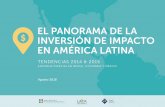 EL PANoRAMA DE LA INVERsIóN DE IMPACTo EN ......Panorama de la Inversión de Impacto en América Latina”, el primer estudio de su tipo, acerca del estado de la inversión de impacto