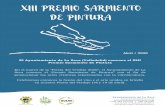 XIII PREMIO SARMIENTO DE PINTURAayuntamientolaseca.com/wp-content/uploads/2020/02/... · 2020-02-03 · herramienta, utillaje, paisaje (agrario, industrial, civil, histórico…).