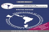 Informe mensualInforme mensual - OCIPEx · 2019-04-04 · Informe mensual – Número 2 – Año 2018 | PANORAMA 2 OBSERVATORIO DE COYUNTURA INTERNACIONAL Y POLÍTICA EXTERIOR PANORAMA