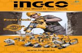  · 2019-02-18 · INGCO España, distribuidor oficial en España de INGCO TOOLS MACHINERY C.O. Somos los representantes de la marca INGCO para distribuidores y mayoristas de ferreterías