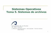 Servidor de Información de Sistemas Operativos - …sopa.dis.ulpgc.es/so/teoria/pdf/FSO-05-Sistemas de...Solución del SO: concepto de ARCHIVO (file) El sistema operativo ofrece una