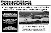 Congreso oculta escalada belica contra Nicaragua · mico que durante mas de veinte anos ha pretendido en vano romper el espfritu combativo del pueblo cubano. Despues del triunfo sandinista