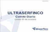 ULTRASERFINCO Lunes 03 de octubre · Noticias Emergentes Perú La producción de cobre de Perú repuntó más de un 30% interanual en agosto, mientras que la de plata creció un 8%,