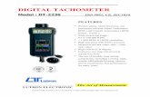 Tacómetro digital portátil contacto y fotoeléctrico DT ......Tacómetro digital portátil contacto y fotoeléctrico DT 2236 LLUTRON Catalogo Ingles . DIGITAL TACHOMETER Model :