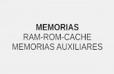 Memorias RAM-ROM-CACHE MEMORIAS AUXILIARES...•La memoria secundaria, memoria auxiliar, memoria periférica o memoria externa, también conocida como almacenamiento secundario, es