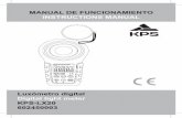 MANUAL DE FUNCIONAMIENTO INSTRUCTIONS MANUAL - KPSkps-euman.com/wp-content/uploads/2017/08/Manual-KPS-LX20.pdf · 2017-12-21 · 5 KPS-LX20 • Luxómetro digital ESP ello, un luxómetro