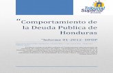 Comportamiento de la Deuda Publica de Honduras...“Comportamiento de la Deuda Publica de Honduras “Informe 01-2012- DFDP ANALISIS MACORECONOMICO FINANCIERO Y DE CONTROL. PERIODO
