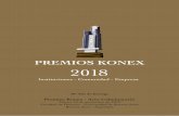 PREMIOS KONEX 2018 premios y menciones honoríficas destinados a estimular la creatividad en el ámbito de la cultura, de la educación, de la ciencia, o del deporte. Editará y distribuirá
