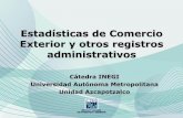 Estadísticas de Comercio Exterior y otros registros administrativosobservatorio.azc.uam.mx/pdf/cat_inegi_17_5_2011_22.pdf · 2012-04-27 · Revisión de operaciones frecuentes de