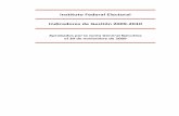 Instituto Federal Electoral Indicadores de Gestión 2009-2010 · 2016-02-19 · Proceso Federal Electoral (PIPEF) 2008 – 2009 con el propósito de alinear los diversos instrumentos