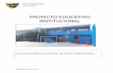 PROYECTO EDUCATIVO INSTITUCIONAL€¦ · ESCUELA BASICA Nº855 NUEVO HORIZONTE RBD : 10035-8 Santiago, marzo de 2019 3 FUNDAMENTACIÓN El Proyecto Educativo Institucional es …