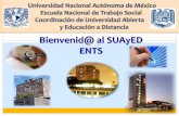 Bienvenid@ al SUAyED ENTS - UNAM...Coordinación de Universidad Abierta y Educación a Distancia Reunión con alumnos de nuevo ingreso 18 de enero de 2014 1. Palabras de Bienvenida