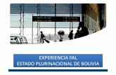 EXPERIENCIA FAL ESTADO PLURINACIONAL DE BOLIVIAclacsec.lima.icao.int/Reuniones/2016/Sem-CLAC/... · solicitud, decisión y expedición de documentos de viaje para asegurar un alto