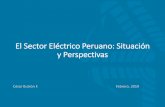 El Sector Eléctrico Peruano: Situación y Perspectivas...y Perspectivas César Butrón F. Febrero, 2019 2 ¿Con qué tecnologías se atiende la necesidad total del SEIN? POTENCIA