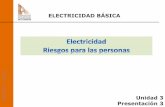 ELECTRICIDAD BÁSICA · 2019-06-04 · La electrocución ocurre cuando corriente eléctrica circula por el cuerpo y conduce a la muerte. 12 •La corriente eléctrica que circula