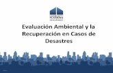 Evaluación Ambiental y la Recuperación en Casos de Desastres · casos de desastres •Evaluación Federal Unificada (UFR) •Consejos sobre las leyes ambientales después de un