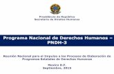 Programa Nacional de Derechos Humanos PNDH-3 · Elaboración del PNDH-3 Secretaria de Derechos Humanos Derechos Humanos La 11a Conferencia Nacional de Derechos Humanos (2008), fue