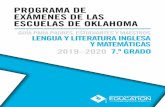 PROGRAMA DE EXÁMENES DE LAS ESCUELAS DE OKLAHOMA · postergado el Programa de Exámenes de las Escuelas de Oklahoma (OSTP) hasta las últimas semanas del año escolar para los estudiantes