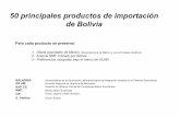 50 principales productos de importación de Bolivia · 2003-02-05 · REPRESENTACION DE MEXICO ANTE ALADI Num Item Descripción Proveedores Preferencias ALADI Valor CIF (enero-septiembre