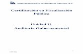 Certificación en Fiscalización Pública Unidad II ... · 1.4.3 Confianza y aseguramiento en la Auditoría del Sector Público 10 1.5 Principios de Auditoría del Sector Gubernamental