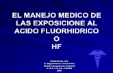 EL MANEJO MEDICO DE LAS EXPOSICIONE AL ACIDO …respyn2.uanl.mx/especiales/2007/ee-02-2007/documentos/06a.pdf · el manejo medico de las exposicione al acido fluorhidrico o hf presentada