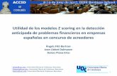 Utilidad de los modelos Z scoring en la detección …Utilidad de los modelos Z scoring en la detección anticipada de problemas financieros en empresas españolas en concurso de acreedores
