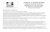 Biblioteca de Braille y Libros Parlantesdbs.myflorida.com/Library/Newsletter-Spanish/2018-winter-spn.pdf · Algo para los jóvenes La ciudad desolada - El hogar de Miss Peregrine