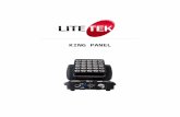lite-tek.com.mxlite-tek.com.mx/docs/manuales/13 KING PANEL.docx · Web viewConecte el XLR macho de su primer cable de señal a la salida DMX512 del controlador y del otro lado conecte