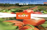ALBARICOQUE - CEREZA - CIRUELA Catálogo de fruta 2019 · ALBARICOQUE - CEREZA - CIRUELA. Variedad protegida. Multiplicación y difusión prohibidas sin la autorización de Cot International.