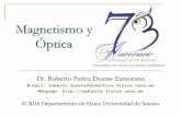 Magnetismo y óptica - Roberto Pedro Duarterpduarte.fisica.uson.mx/archivos/curso6/07-magyopt.pdf · fronteras definidas entre una región sombreada y una región iluminada. En la