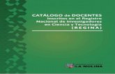 CATÁLOGO - La Molina4 Mediante el presente catálogo, el Vicerrectorado de Investigación pone a disposición del público en general, información de los docentes de la UNALM que