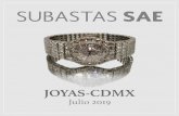 SUBASTAS SAE - López-Dóriga Digital · 2019-07-16 · y pulso en piel color negro, carátula en color blanco, con incrustaciones en diamantes corte redondo en bisel y caja. precio