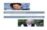 OLGA TOKARCZUK · ‘Ensayo sobre el cansancio’ ... En palabras de la Academia sueca Peter Handke recibe el Nobel de Literatura 2019 "por un trabajo influyente que, con inventiva