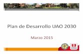Plan de Desarrollo UAO 2030 · Producción intelectual derivada de resultados de proyectos de investigación, que abordan problemas y procesos que exigen el encuentro de diferentes