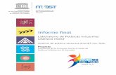 Informe ﬁnal - UNESCO€¦ · INFORME FINAL LARATRI DE PLTIAS ILSIVAS - ESO MST I.evisión de política sectorial: R Programa JóvenES con Todo En los últimos años, la mejora