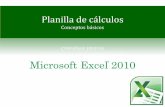 Microsoft Excel 2010cs.uns.edu.ar/materias/iocp/downloads/Clases... · Microsoft Excel 2010 ... Las fórmulas se introducen empezando con el signo =. Por ejemplo, las siguientes fórmulas