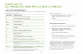 CAPÍTULO 2: EL FINALIDAD CON PAQUETES DE HOJAS · 2020-03-09 · 81 CAPÍTULO 2: EL FINALIDAD CON PAQUETES DE HOJAS LISTA DE MATERIALES Contenido del «Kit de hojas para estudiar