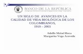 1910 COLOMBIANOS, CALIDAD DE VIDA BIOLÓGICA DE LOS …...Adolfo Meisel Roca Margarita Vega Acevedo UN SIGLO DE AVANCES EN LA CALIDAD DE VIDA BIOLÓGICA DE LOS ... Análisis global
