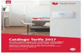 Catálogo Tarifa 2017 · Control de los equipos desde cualquier lugar mediante smartphone, tablet o PC (sólo Servicio Técnico Oﬁ cial). Programación de la climatización por