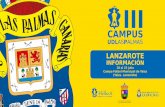 18 al 23 julio Campo Fútbol Municipal de Yaiza (Yaiza. Lanzarote)files.proyectoclubes.com/.../27153903info-lanzarote.pdf · 2016-06-27 · en la isla de Lanzarote, siendo el municipio