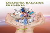 MEMORIA BALANCE 2015-2016 · estructura y funcionamiento del Defensor de los Usuarios del Sistema Sanitario Público de Extremadura. La memoria que es pública, también será expuesta,