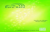 Tarifa de Riego Mayo 2016 - Euro-Rain · 2016-09-30 · Página 2 Tarifa Mayo 2016 Precios sin IVA ·Serie económica/profesional Orbit P OCKET S TAR U LTIMA Serie económica Programador