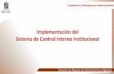 Implementación del Sistema de Control Interno Institucional · 2018-06-21 · Implementación del Sistema de Control Interno Institucional Informe COSO versión en Inglés (1992)