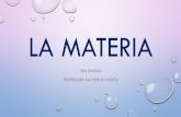 La materia - colegiomontedeasis.clcolegiomontedeasis.cl/wp-content/uploads/2016/03/La-materia-1.pdf · •demostrar que la materia tiene masa y ocupa espacio. •comparar los estados