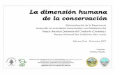 La dimensión humana de la conservación · Gracias también a los técnicos de la Delegación Regional Centro y guardaparques, por su valiosa colaboración para la ... Mi sincero